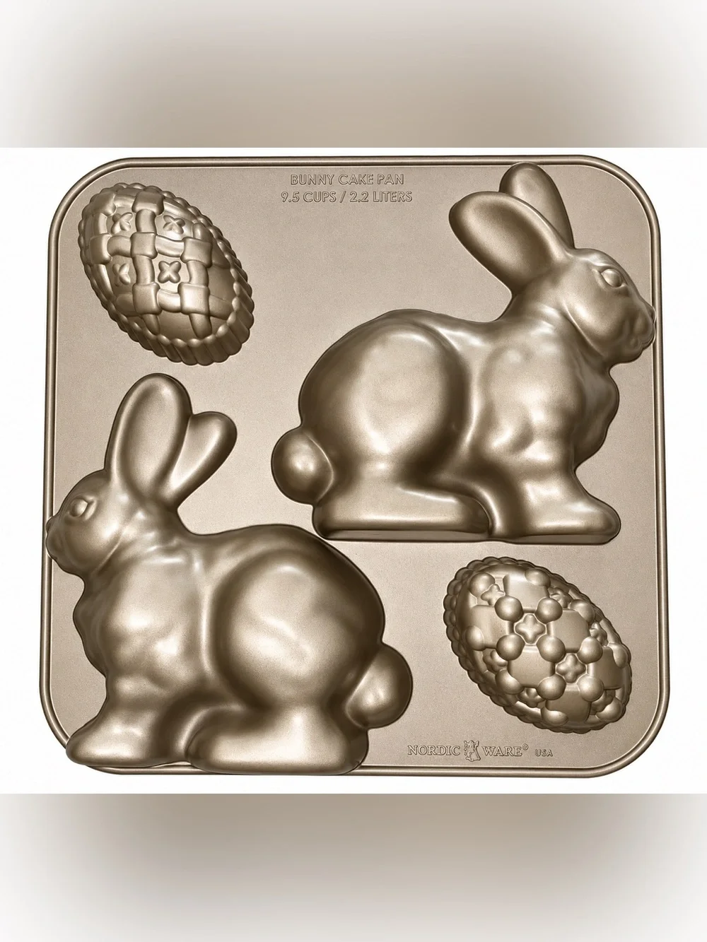 Nordic Ware Bunny Cake Pan Easter Rabbit Egg Mold 9.5 Cup USA